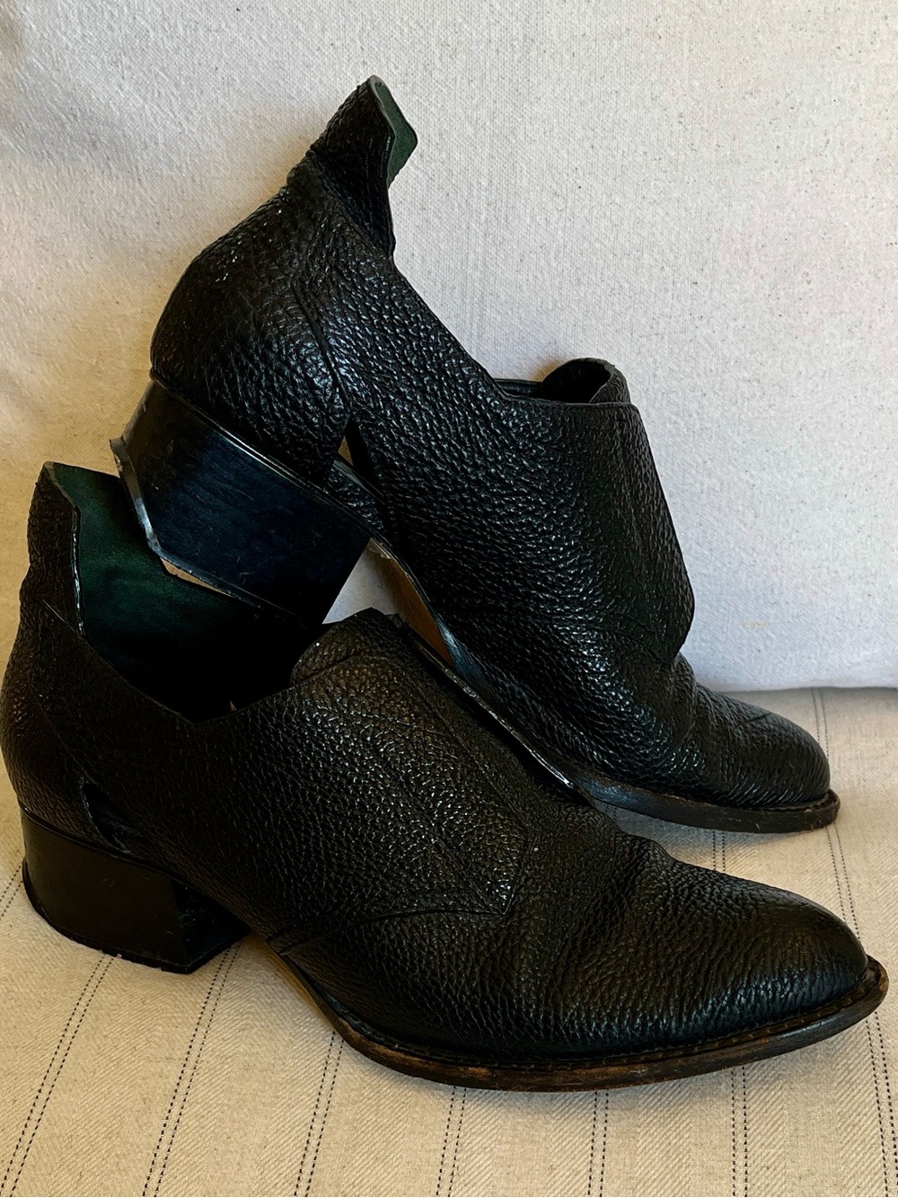 Alexander Wang Black Pebbled Leather Shoes